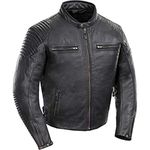 Joe Rocket Men's Leather Jacket (Black, LARGE)