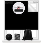 Magnetic Blackout Blinds 100% Blackout Shades Window Blackout Curtains for Any Windows | 300 x145cm | Cut to Any Size/Shape | 12X Magnetic Closure Fix on (Black)