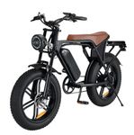 20” Electric Bike, 20 Inch E Bike, Hybrid Bike, Adult Bicycle, 48V 15AH Battery, Brushless Motor, LCD Display, 7 Gear, Rear Seat, Throttle, Suspension, Disc Brakes, Headlight, Indicators, New