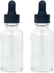 Magic Season Boston Round Glass Bottles(Transparent / 30 ml with Droppers/ 2 Pcs)