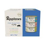 Applaws Natural Wet Adult Cat Food, Fish Selection in Jelly 70g Tin (Pack of 12)