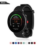 Bemodst Strap for Polar Vantage M Watch, Silicone Watchband Replacement Accessories Wristband Bracelet Sport Fitness Wrist Band for Polar Vantage M Smartwatch Tracker (Black)