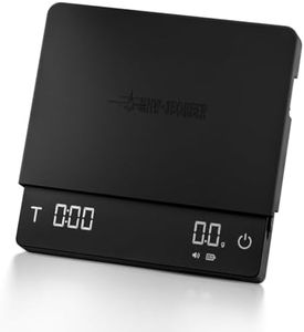 MHW-3BOMBER Large Coffee Scales with Timer, Digital Pour-Over Scale with Flow Rate, 2kg/0.1g Accurate Espresso Scale, 3 Mode, Rechargeable Coffee Bean Weight Scale for Pour Over, Espresso,Black,ES5663