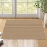 Ivissy Small Braided Rugs 2x3 Ft Area Rugs for Entryway Boho Washable Rug Throw Rugs with Rubber Backing Cotton Woven Door Mat Indoor Entrance Front Door Rugs for Foyer Bathroom Kitchen, Natural