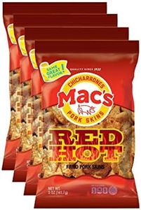 Mac's Red Hot Pork Skins, 5 OZ (Pack of 4)