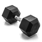 CAP Barbell 45 lb Rubber Coated Hex Dumbbell