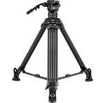 Magnus REX VT-6000 Dual 2-Stage Professional Video Tripod with Fluid Drag Head Supports up to 17 Pounds