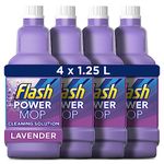 Flash Powermop Refill Liquid, Flash Power Mop Refill Liquid, Floor Cleaner, Lavender, 5 Litres (25 L x 4), Flash Floor Cleaner