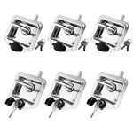 SanSanYa 6 Set Stainless Steel Car Trailer Door Latch T-Handle Latch Locking Trailer Door Latch Paddle Entry Door Lock for Toolbox Truck RV