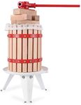 YUDA Upgraded 1.6 Gallon (6L) Manual Fruit Wine Press with 8 Blocks 100% Nature Oak, Cider Apple Grape Berries Crusher Juice Maker