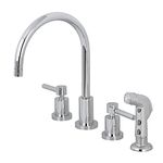 Kingston Brass KS8721DL Concord Widespread Kitchen Faucet with Sprayer, Polished Chrome