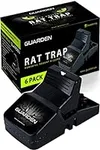 Rat Traps That Work Indoors and Out (6 Pack) Catch Rats, Mice, and Voles Fast with These Simple to Bait, Safe to Set, Non Electric Rat Trap for Home, Yard, and Barn