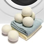 HYETA Dryer Balls XL Organic Wool Balls Premium Reusable Natural Fabric Softener 100% New Zealand Wool Handmade Fair Trade No Lint-Baby Safe Unscented Chemical Free (Pack of 8)