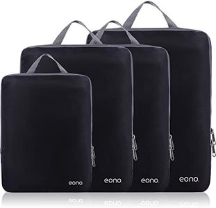 Eono Organizadores de Viaje de compresión expandibles, Impermeable Organizador de Maleta, Cubos de Embalaje, Compression Packing Cubes