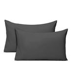 AMEHA 100% Brushed Microfiber Pillow Cases 2 Pack, Super Soft Standard Pillow Cases | Hotel Quality Pillow Covers, 50x75 cm,