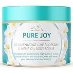 All Naturals, Exfoliating Body Scrub, Lime Blossom & Hemp Oil, Intensive Skin Nourishing & Brightening Sugar Exfoliator, 400g