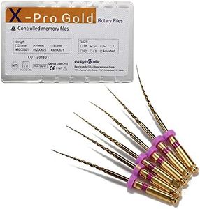 SNAWOP Dentel Endo Files X-Pro Gold Taper Controlled Memory Niti Rotary Engine Files for Endodontic Root Canal Treatmet (S1 25MM)