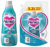 Henko Matic Liquid Detergent Front Load 1l & Refill pouch 3.2l (Pack of 2)