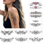 Aivoch 9 Blätter Temporäre Tattoos Wasserdicht Interessant Temporary Tattoo VerhüLlt Die Narbe Aufkleben Frauen Für Männer Frauen Kinder