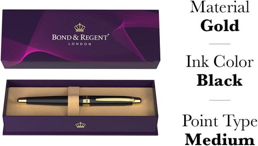 Bond & Regent Rollerball Pen – Black Gold Finish