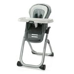 Graco DuoDiner DLX 6 in 1 High Chair, Converts to Dining Booster Seat, Youth Stool & More, Mathis, Grey