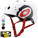 Osprey Bike Helmet | Adjustable Skateboarding, Scooter and BMX High Impact Helmet, Multiple Colours, White