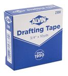 ALVIN Drafting Tape 3/4 Inch 10 Yards Model 2300 Gentle Masking Tape for Painting, Ideal for Watercolors and Home Projects - 10 Yards