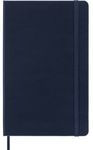 Moleskine Classic Plain Paper Notebook, Hard Cover and Elastic Closure Journal, Color Sapphire Blue, Size Large 13 x 21 cm, 240 Pages