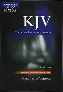 Cambridge KJV Turquoise Reference Bible Book, Black Goatskin Leather, Red-letter Text, KJ676:XRL - 19 April 2018