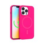 FELONY CASE for iPhone 16 Pro Max - Stylish Neon Pink Silicone Phone Cover, Compatible with MagSafe - 360° Shockproof Protective Cases Designed for Apple iPhone 16 Pro Max