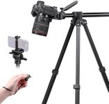 ULANZI MT-65 Horizontal Tripod 69.29" Travel Video Tripod Overhead Camera Tripod, Horizontal Vertical Switch | Bubble Level | Arca QR Plate | Wireless Remote, for DSLR Camera Phone