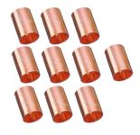 (10) EZ-FLUID Plumbing 1/2" C X C LF Copper Slip Coupling Pressure Copper Fitting Without Stop,Sweat Solder Connection Connector End Repair Coupler Copper Fittings,Residential,Commercial