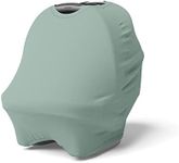 Natemia 4 in 1 Baby Car Seat Cover - Multi-Functional Stretchy & Soft Canopy, Nursing, Shopping Cart, & High Chair Cover