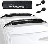 WOOWAVE Kayak Roof Rack Pads Universal Car Roof Rack Soft Premium Surf Crossbars Cross Bars for Surfboard SUP Paddleboard with 2 Waterproof Tie Down Straps and Portable Storage Bag, 33in Long (Pair)