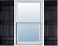 BUILDER'S CHOICE EVB14055BL Shutters, 14" x 55", Black