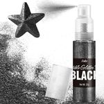 Edible Glitter Spray - 22g Edible Luster Dust Metallic Food Grade Glitter for Drinks, Cake Decorating, Baking - Edible Food Coloring Powder Shimmer Glitter for Cocktail, Icing, Candy (Black)