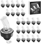 Esatto Pourer with Screen, 24 Pieces - Premium Quality Liquor Dispenser Pour Spouts with Built-in Filter for Smooth Pouring - Pour Spouts Ideal for Bartenders, Home Bars, and Parties