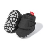 Sawimlgy Newborn Infant Baby Girl Boy Cotton Booties Stay On Sock Slippers Soft Bedroom Shoes Non-Skid Ankle Boots With Grippers Toddler Crib Warm Shoe First Walker Birthday Shower Gift, 01b/Black,