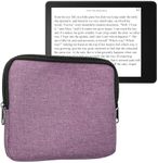 kwmobile Fabric protective cover compatible with 6,8-7" eReader Cover - Fabric cover for e-Reader with zip - Lavender