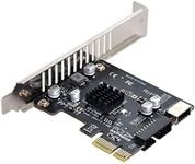 cablecc 5Gbps Type-E USB 3.1 Front Panel Socket & USB 2.0 to PCI-E 1X Express Card VL805 Adapter for Motherboard