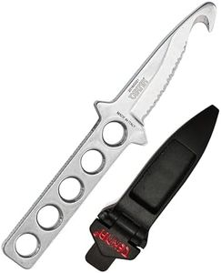 Tekna® Ocean Edge® Dive Knife, RES-Q Hook Tip - Stainless, Black Sheath