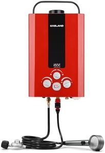 Tankless Water Heater, GASLAND Outdoors BE158R 1.58GPM 6L Portable Gas Water Heater, Instant Propane Water Heater, Overheating Protection, Easy to Install, for RV Cabin Barn Camping Boat, Red