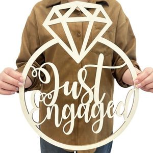 Just Engaged Wooden Sign