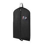 Garment Bags for Travel 43" 1 Pack, Hoprfire Suit Garment Covers with 4" Gussetes for Closet Storage for Men Breathable Foldable Hanging Bags Waterproof for Suit, Clothes, Custom, Tuxedo, Shirts, Coat