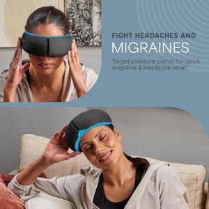 Lifepro Oculax Eye Massager – Blue, Heated Vibration Therapy