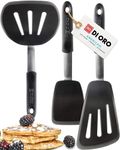 DI ORO Living Spatulas for Kitchen Use - Spatulas Silicone Heat-Resistant up to 600°F - Turner Spatula Set for Cooking - BPA Free Wide Pancake Spatulas - Egg Flippers for Nonstick Cookware Safe (3pc)