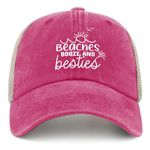 LifeVibes Hat for Women Funny Girls Weekend Hat for Womens AllBlack Caps Retro for A Fisherman, Pink, One size