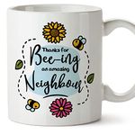 MUGFFINS Neighbour Mug - in English - Thanks for Beeing Amazing - Funny Gift - Ceramic 11oz Mug