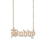 GR859C Old English Personalized Custom Name Necklace Buddy