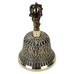 Zap Impex Tibetan Hand Bell Meditation Prayer Bells Dorje Vajra Buddhist Bell 5 Inch Christmas Gift